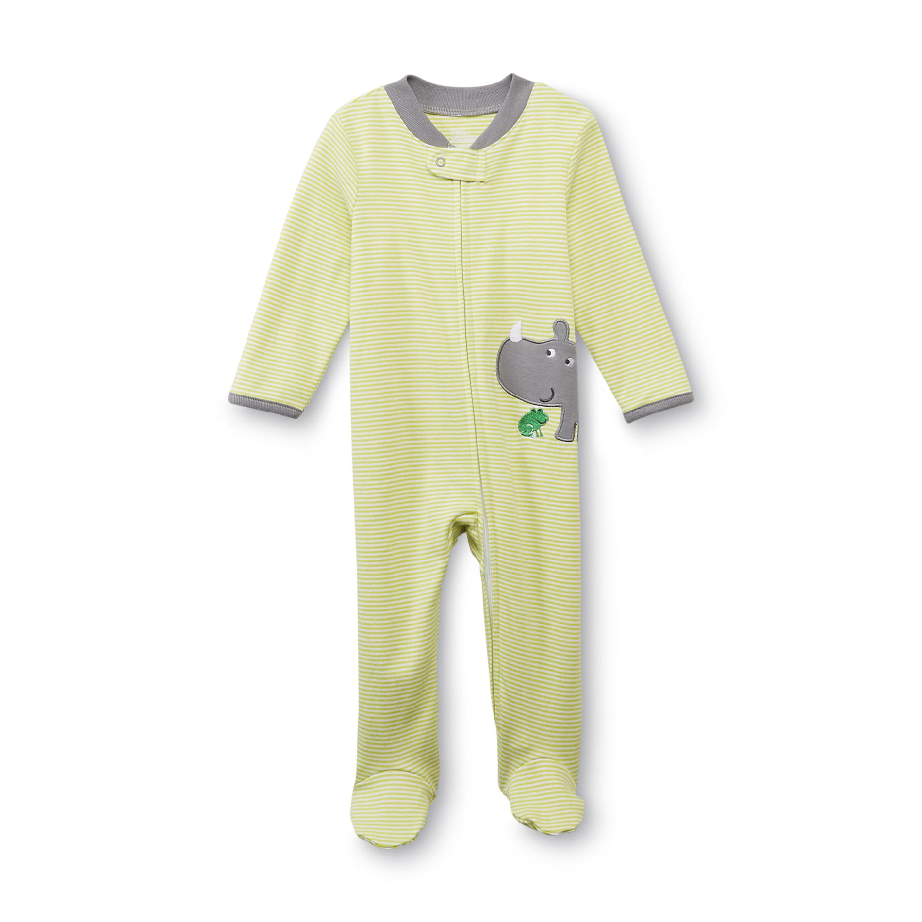 Little Wonders Newborn Boy's Footed Sleeper Pajamas - Striped
