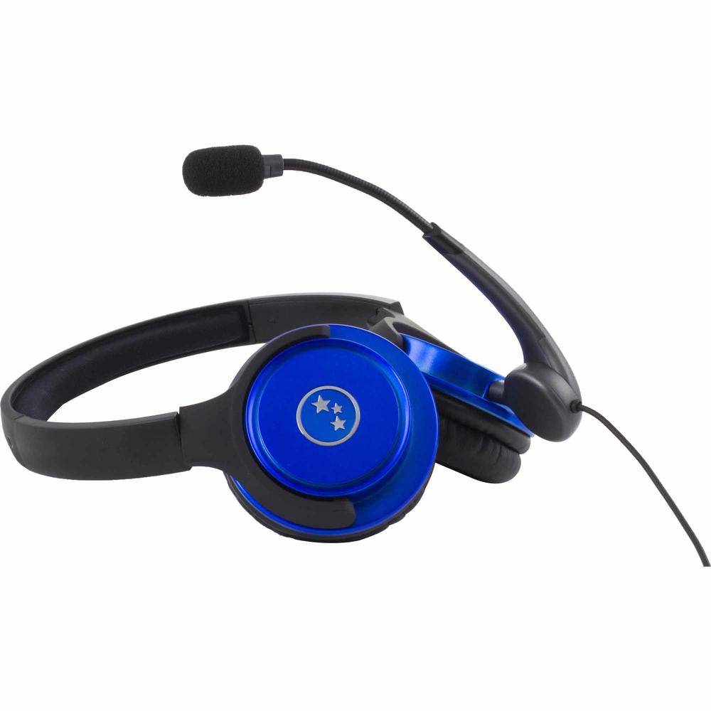 Able Planet TL210BLM-U Clear Voice&#8482; Telecom/Cellular Stereo Headphone w/ Linx&#174; Microphone &#8211; Blue