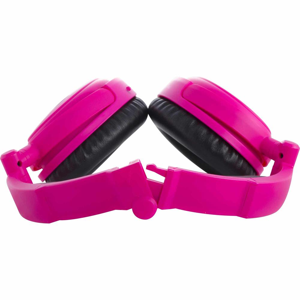 Able Planet NC180PKM Musician's Choice&#174; Neon&#8482; Around the Ear Active Noise Canceling Foldable Headphones - Pink