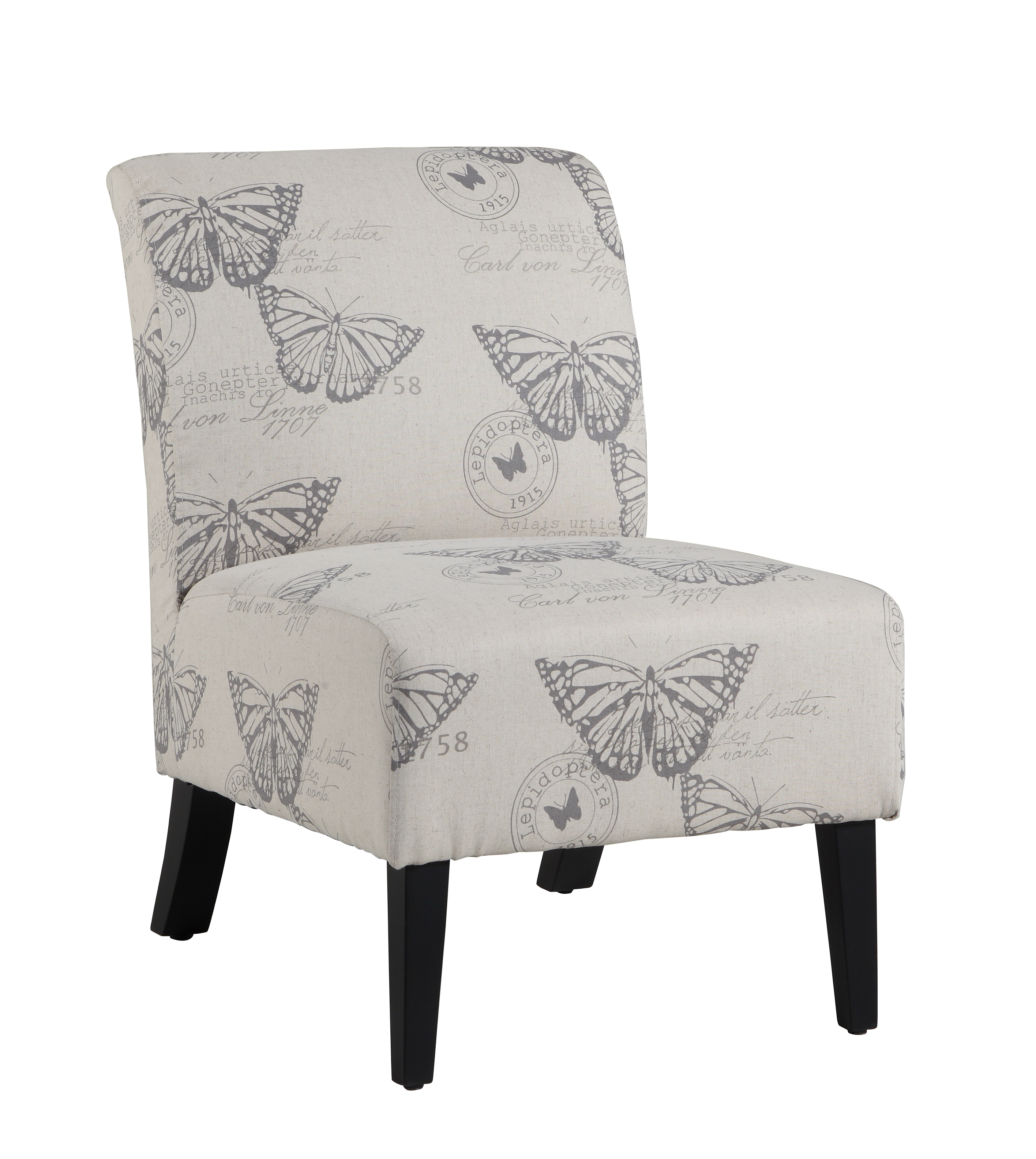 Linon Linen Butterfly Lily Chair