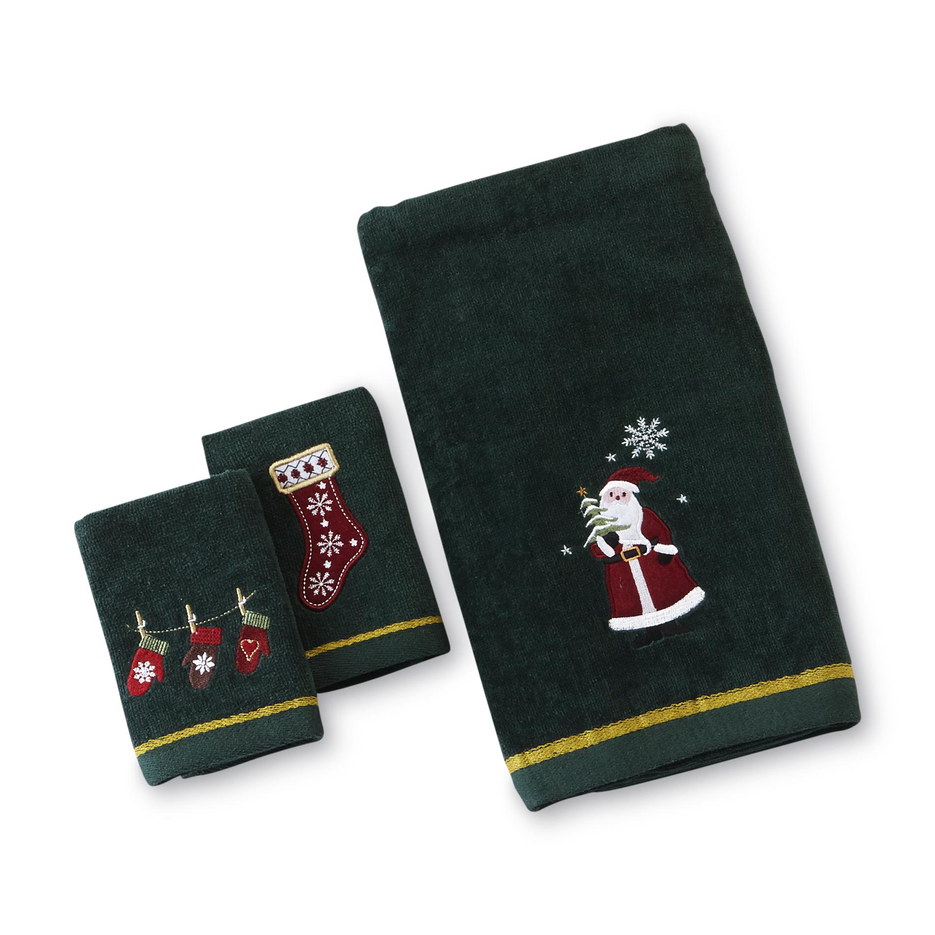 Colormate Christmas Decorative Bath Towel Set - Santa Claus