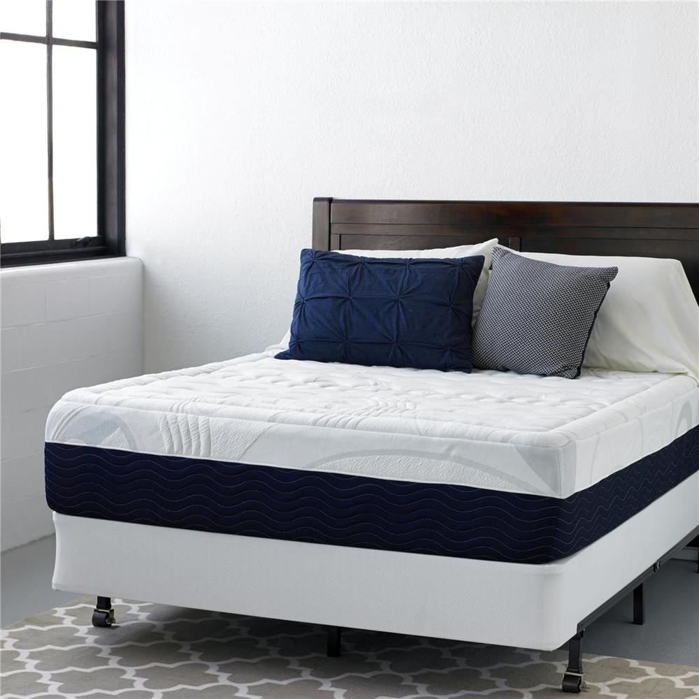Night Therapy 13" Gel Infused Memory Foam and Spring Mattress  & Bi-Fold® Box Spring Set- Queen