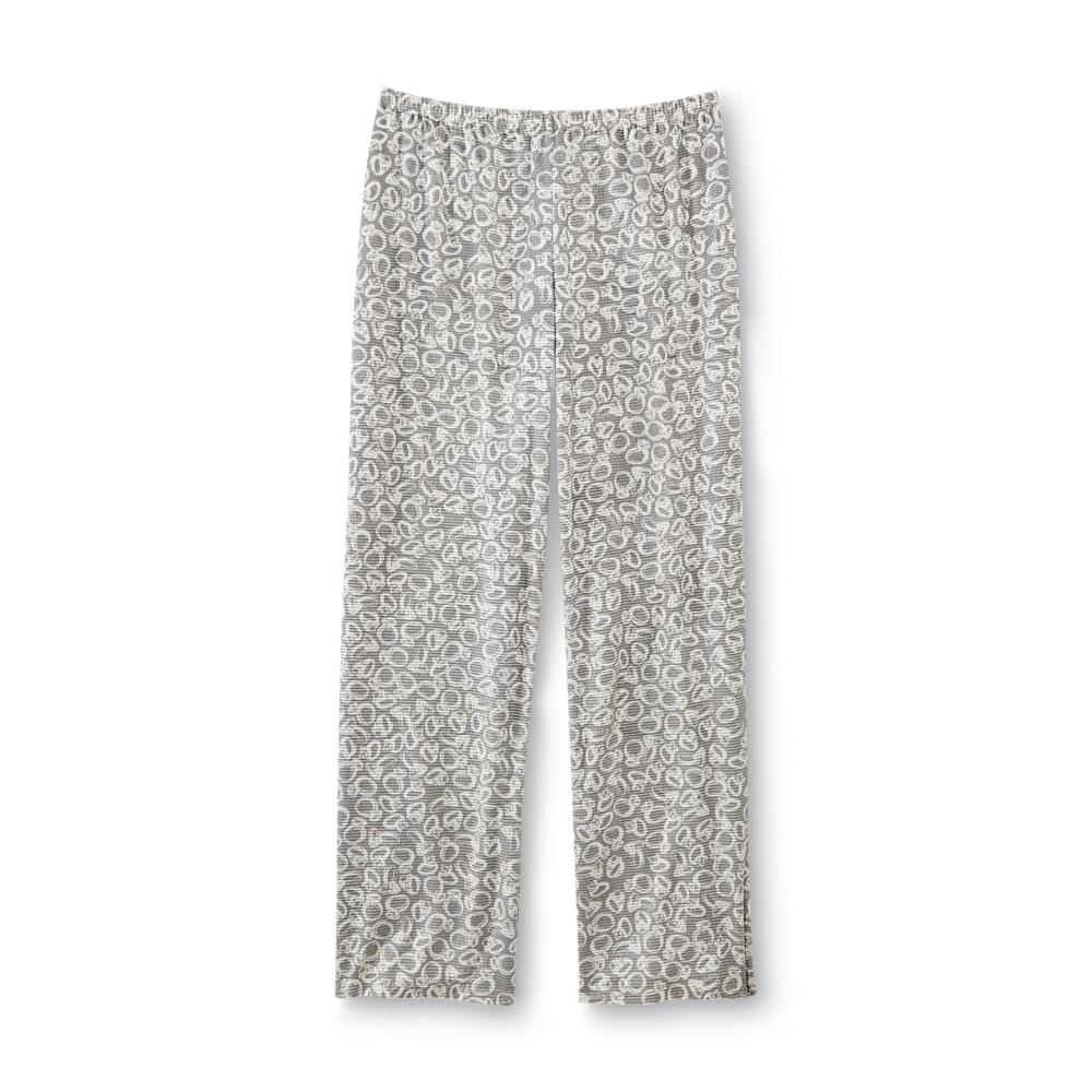 Jaclyn Smith Women's Pajama Shirt & Fleece Pants - Ring Print