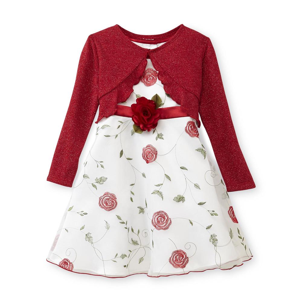 Youngland Infant & Toddler Girl's Chiffon Dress & Shrug - Floral