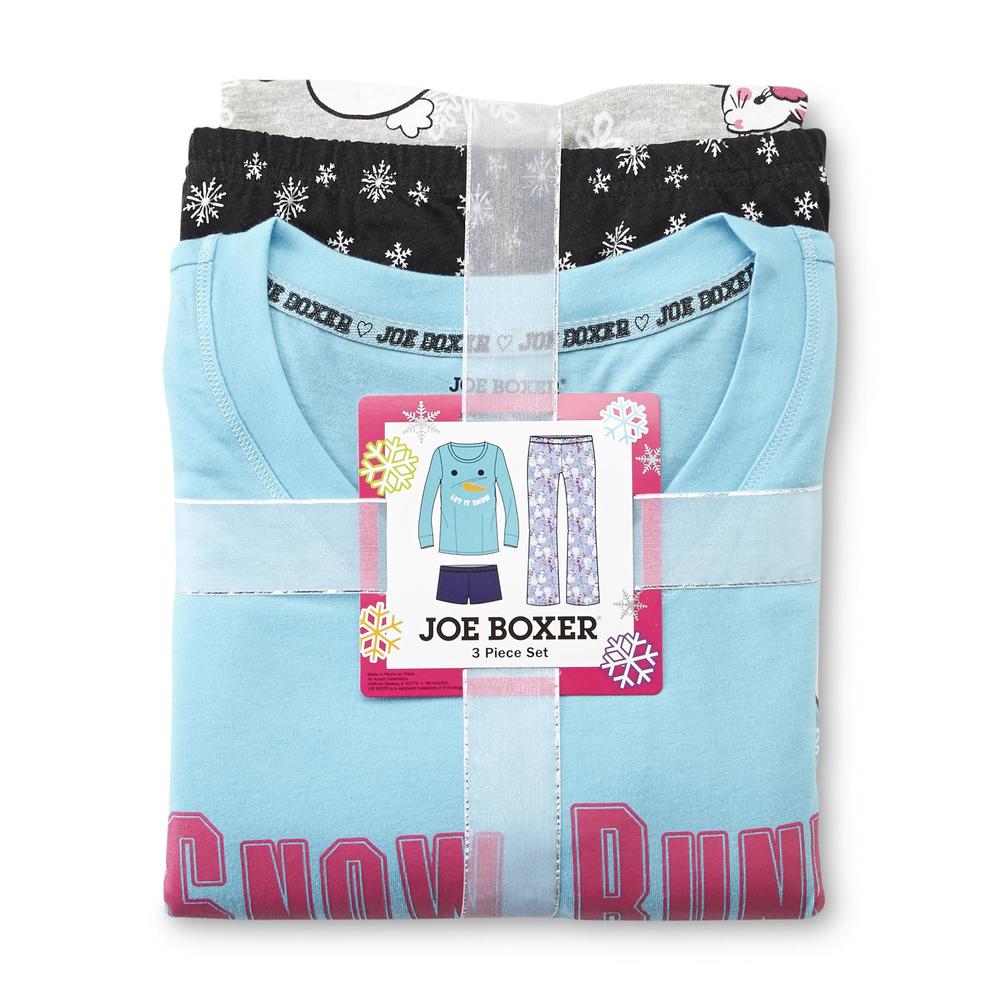 Joe Boxer Women's Pajama Shirt  Pants & Shorts - Bunny Rabbits