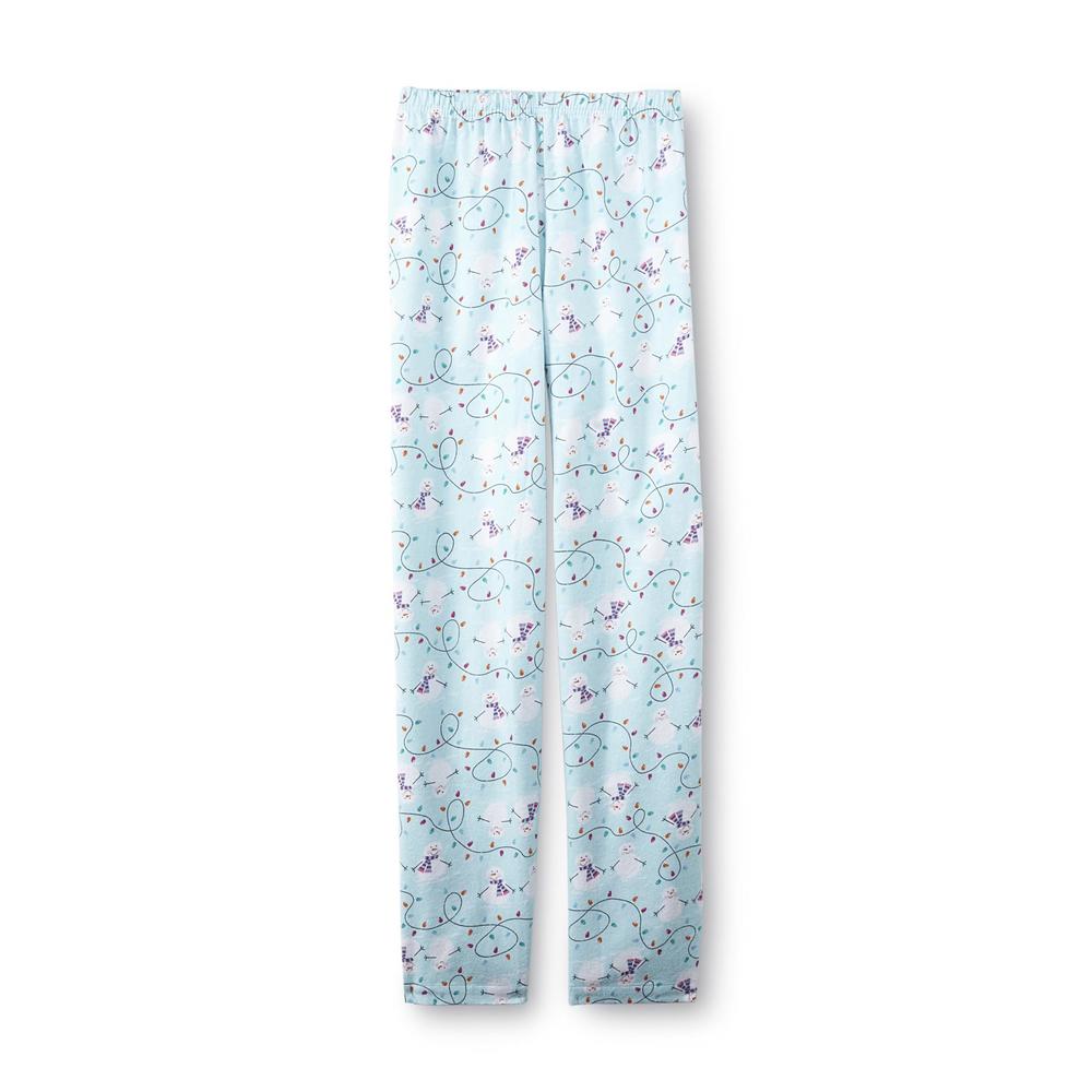 Joe Boxer Women's Flannel Pajama Shirt & Pants - Snowman