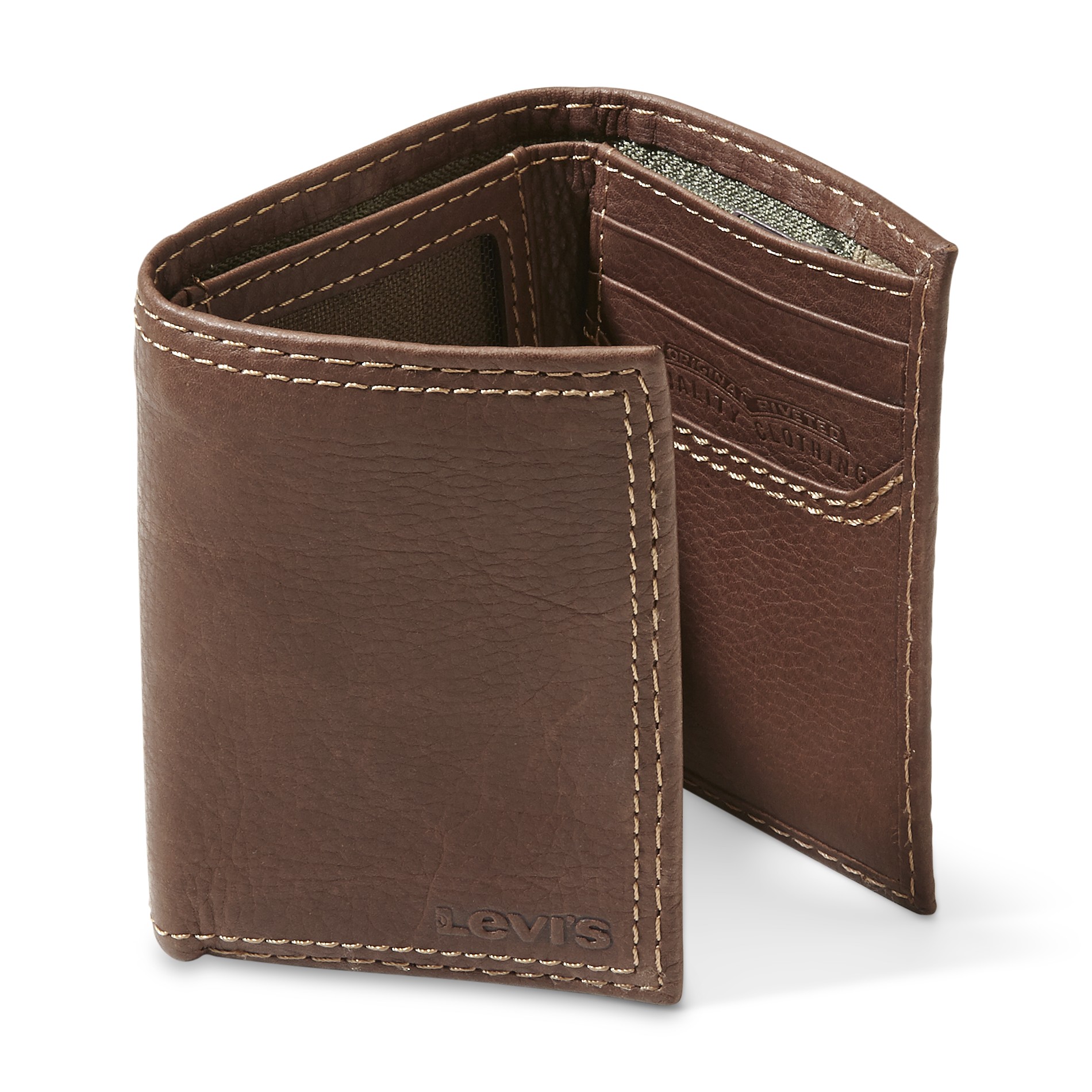 Levi's Men's Tri-Fold Zipper Wallet