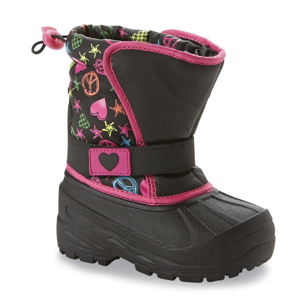 Athletech Toddler Girl's Touhy Winter Boot - Black/Pink