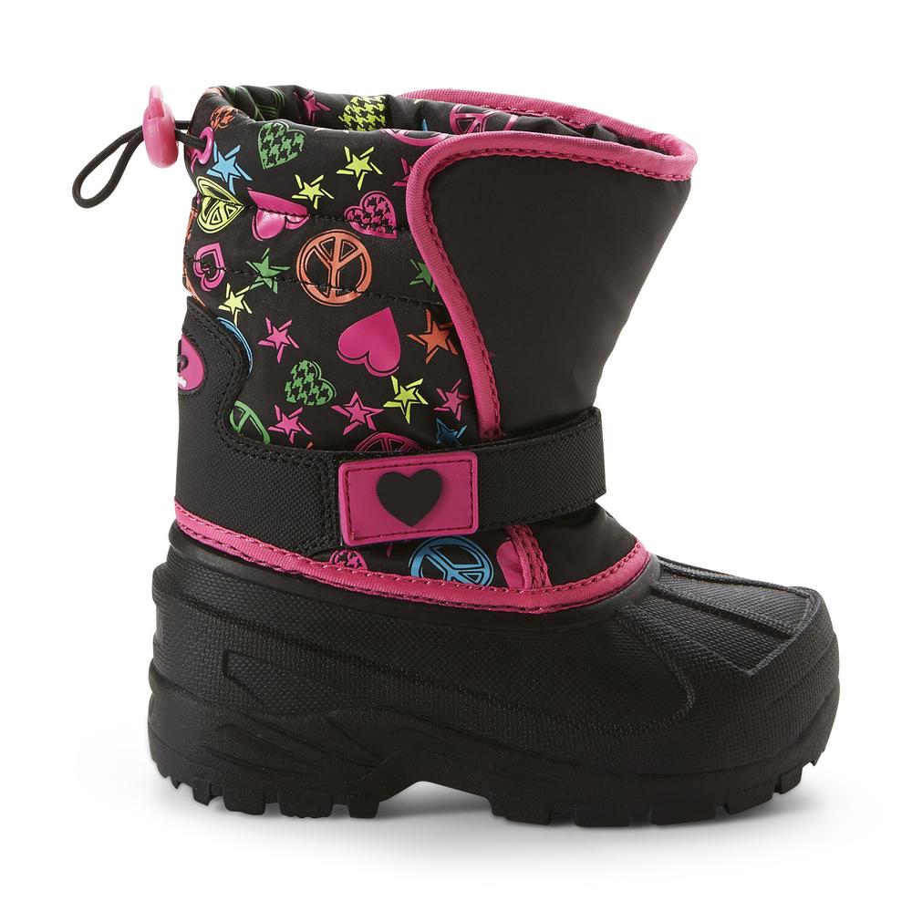 Athletech Toddler Girl's Touhy Winter Boot - Black/Pink