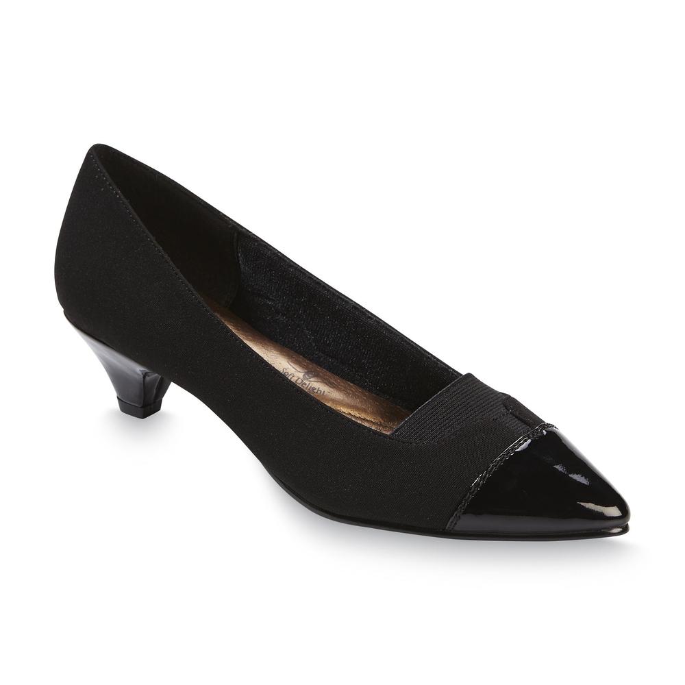 Soft Style by Hush Puppies Women's Amiah Black Pump - Wide Width