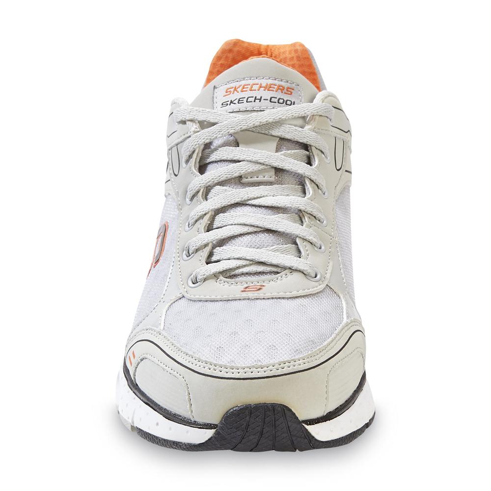 Skechers Men's Target Zone Gray/Orange Athletic Shoe