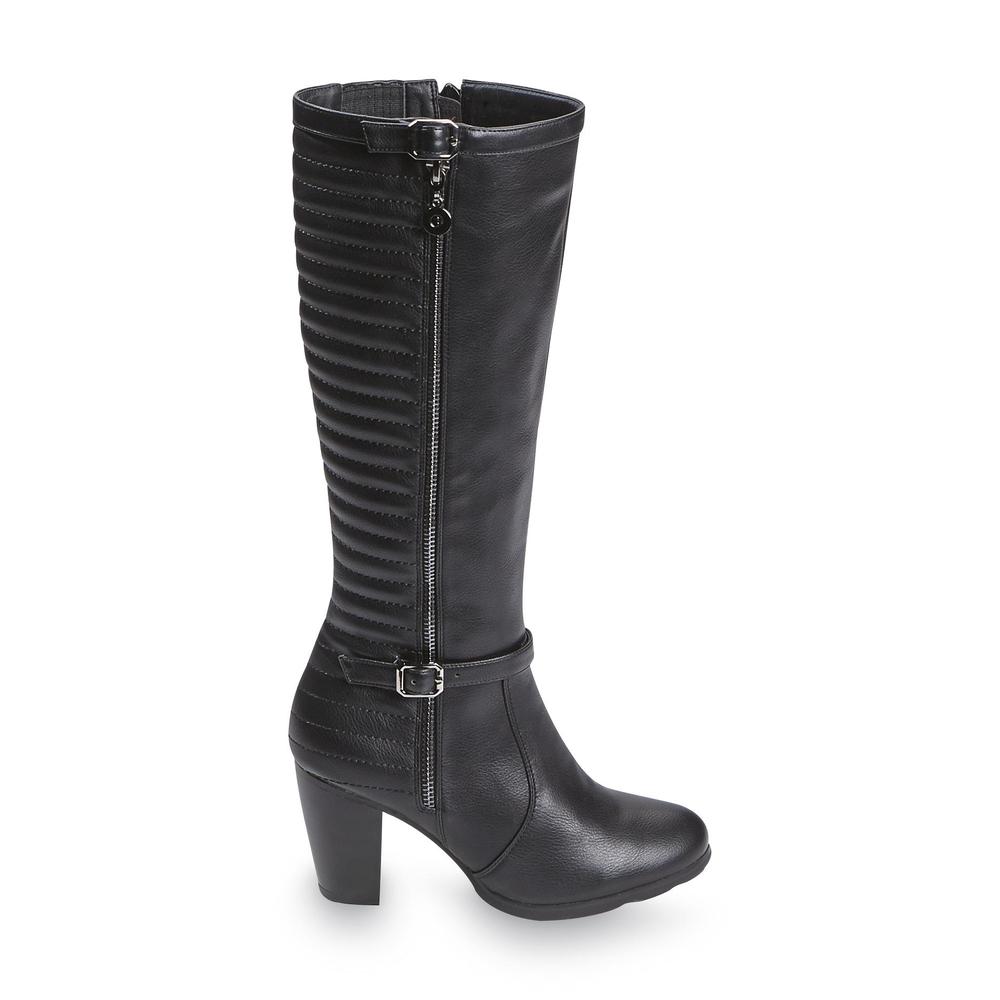 Bolaro Women's Marley Black Quilted Knee Boot