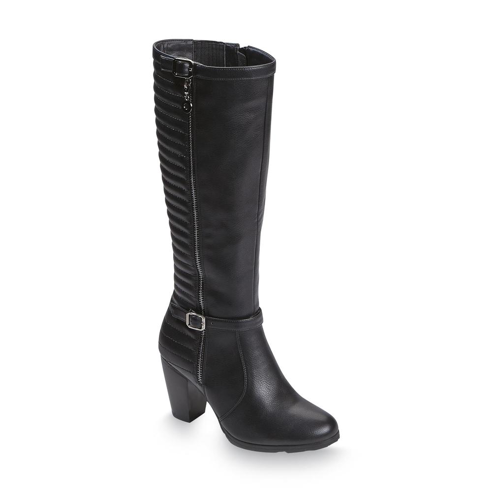 Bolaro Women's Marley Black Quilted Knee Boot