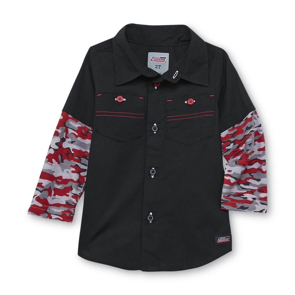 Dickies Toddler Boy's Layered-Look Shirt - Camouflage