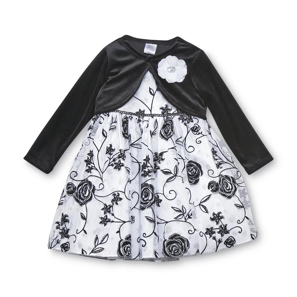 Youngland Toddler Girl's Party Dress & Shrug - Rose