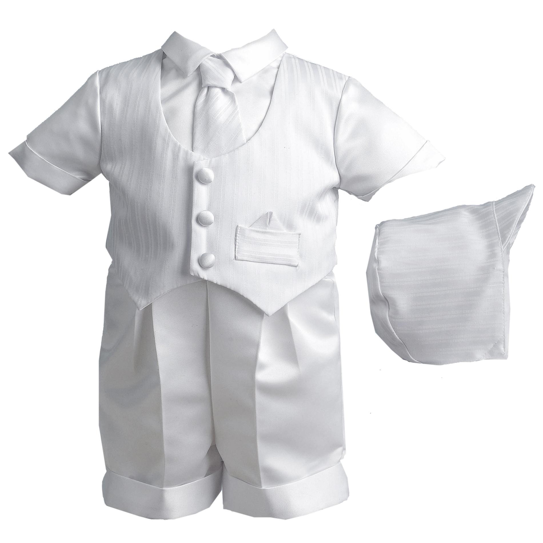 MaDonna Newborn Boy's Christening Suit & Bonnet