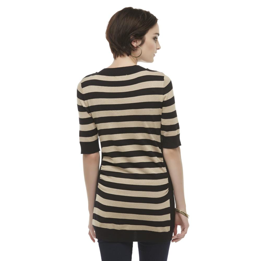 Metaphor Women's V-Neck Tunic - Striped