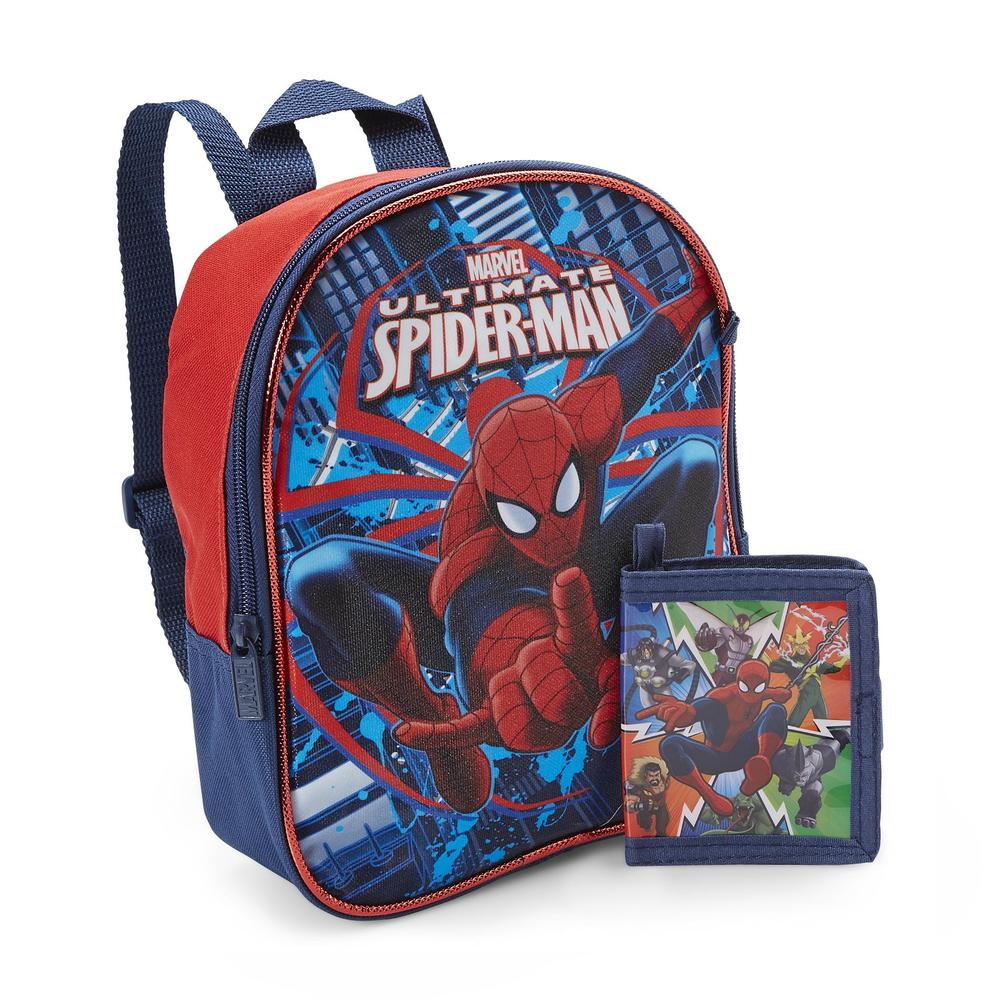Marvel Comics Ultimate Spider-Man Boy's Backpack & Wallet