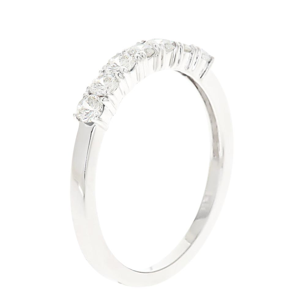 New York City Diamond District 14k white gold 7-stone 1/2 cttw diamond band ring