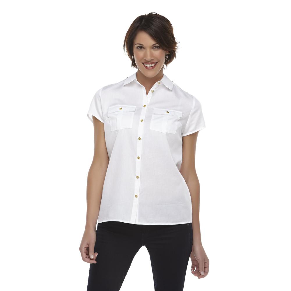 Jaclyn Smith Women's Button-Front Shirt