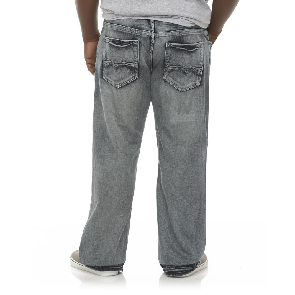 Route 66 Men's Distressed Bootcut Jeans - Light Wash