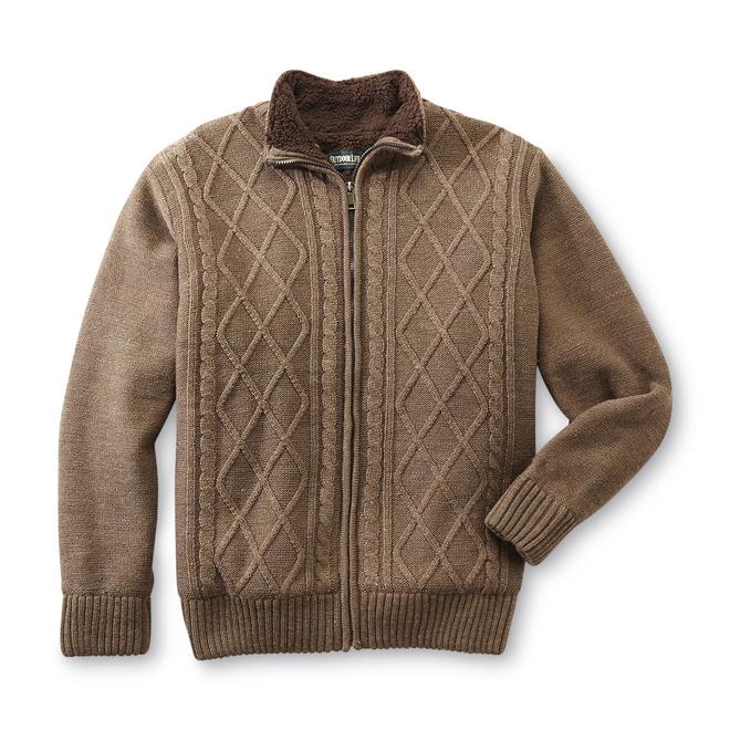 Outdoor Life Men's Fleece-Lined Sweater Jacket - Fair Isle
