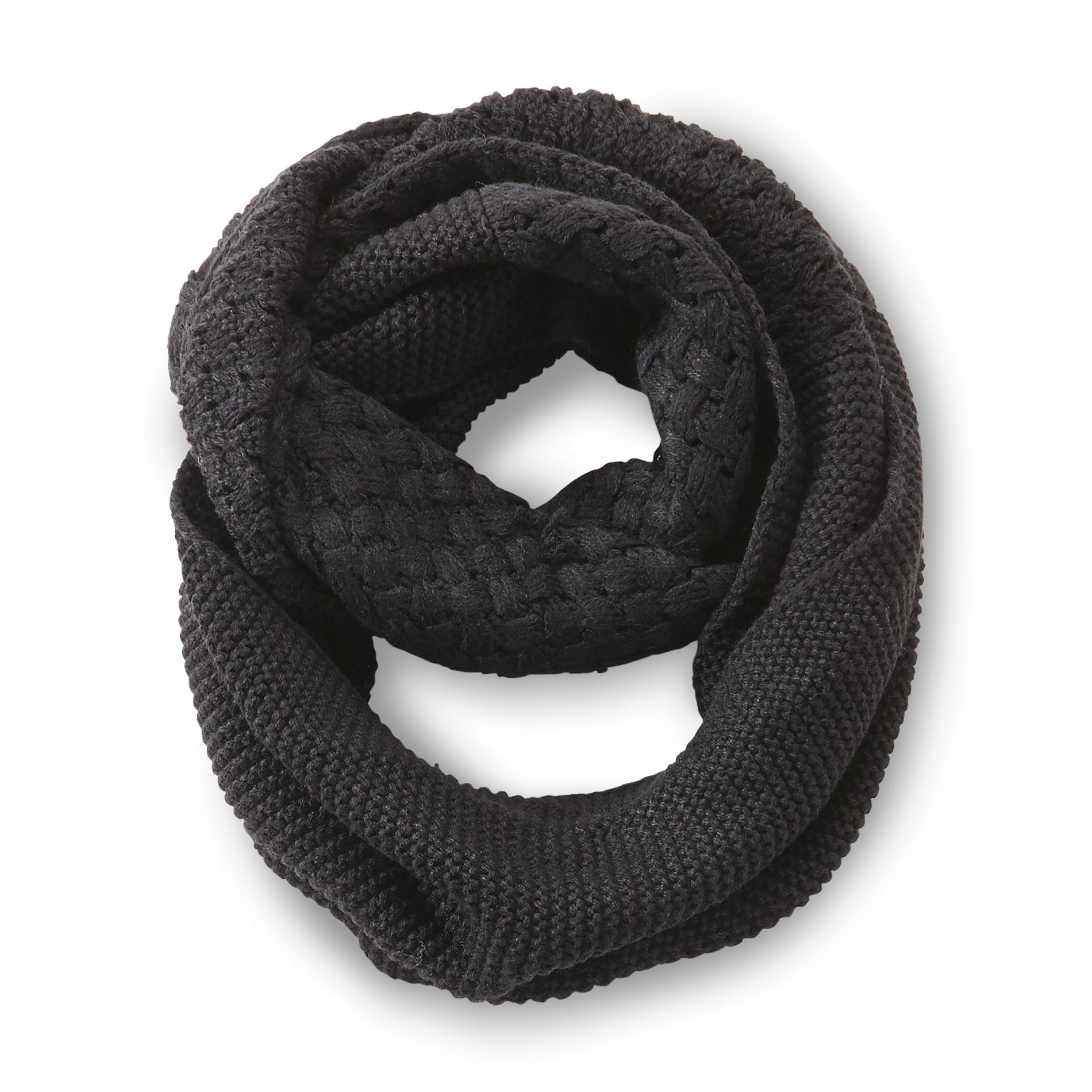 Attention Women's Mixed-Knit Infinity Winter Scarf