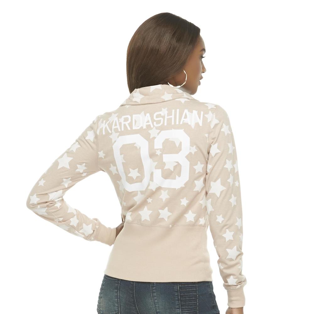 Kardashian Kollection Women's Signature Zip-Front Sweatshirt - Stars