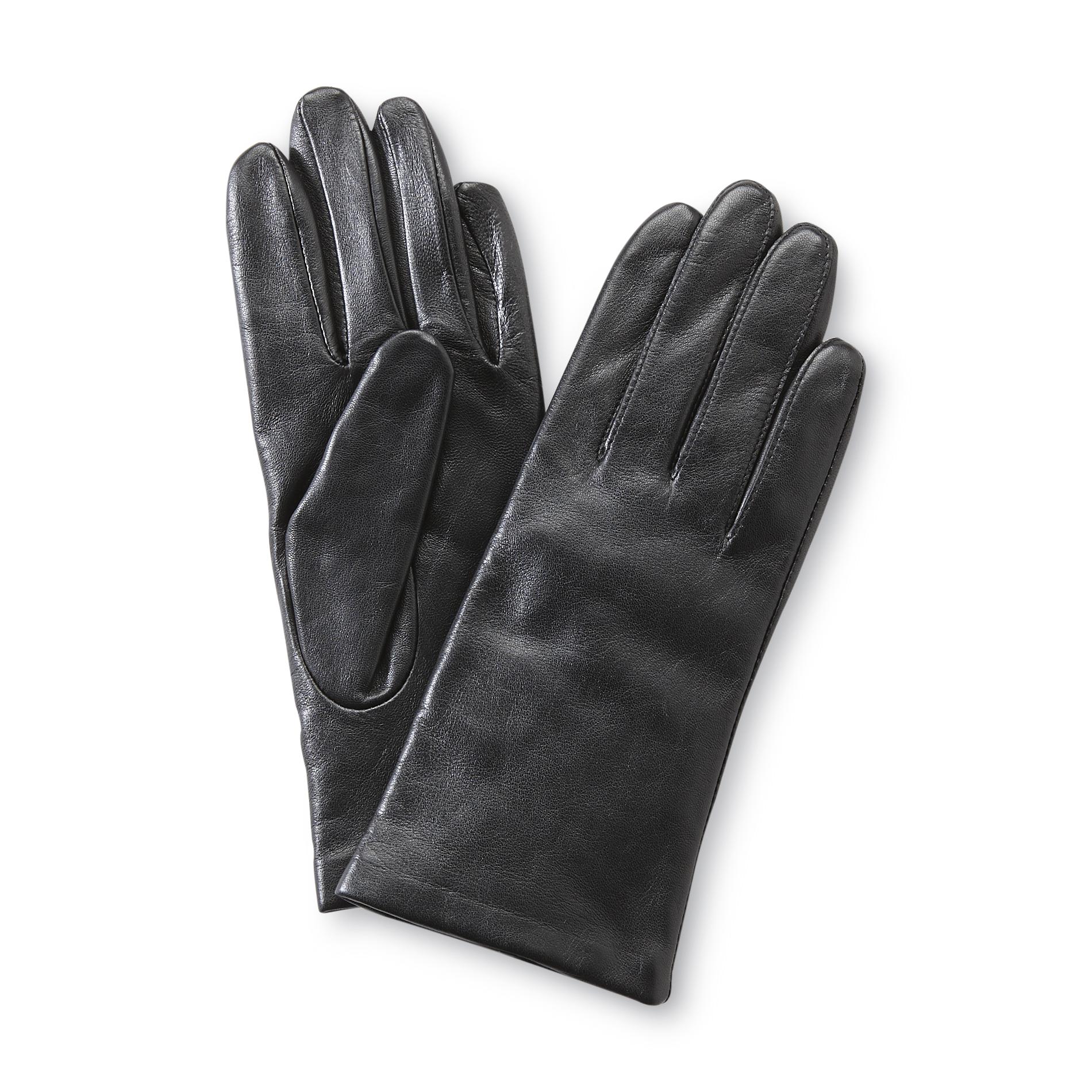 Jaclyn Smith Women's Lined Leather Gloves