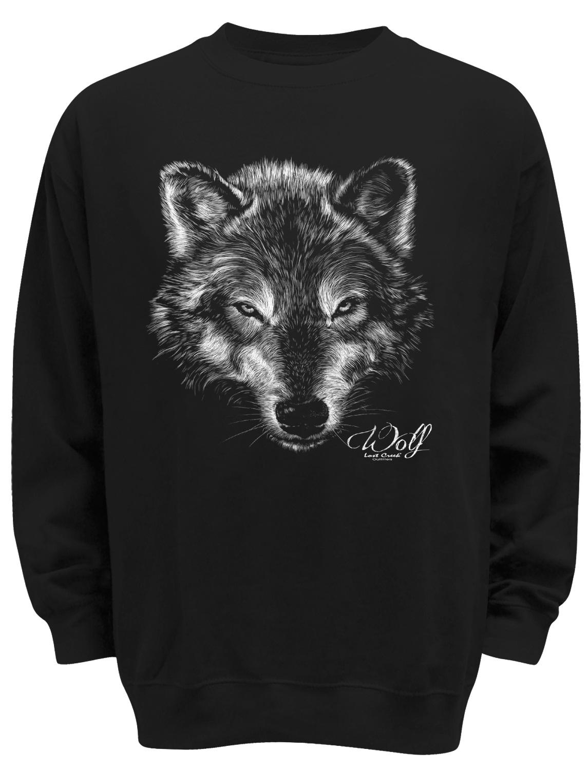 Men's Sweatshirt - Wolf Face