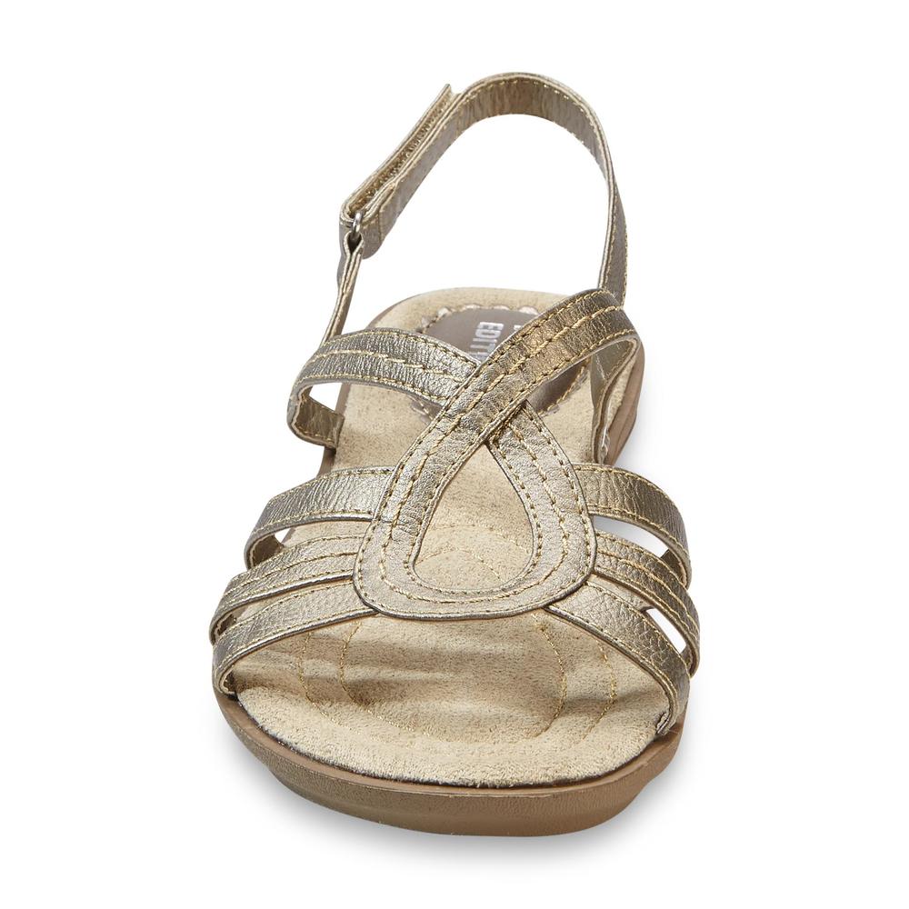 Basic Editions Women's Dorris Gold/Metallic Casual Sandal