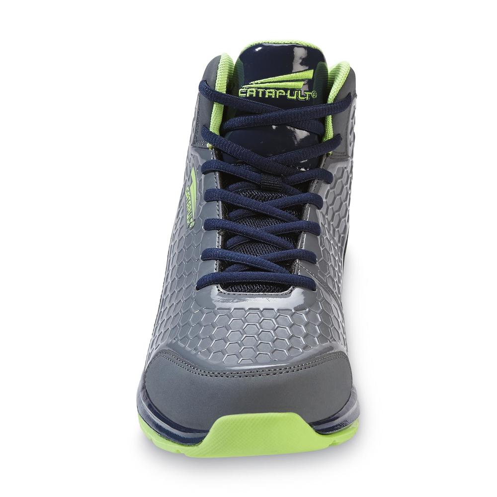 CATAPULT Men's Cornerman Gray/Navy/Neon Green High-Top Basketball Shoe