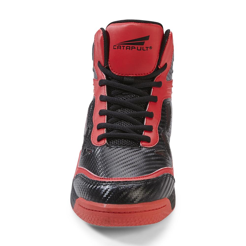 CATAPULT Men's Command Black/Red High-Top Basketball Shoe