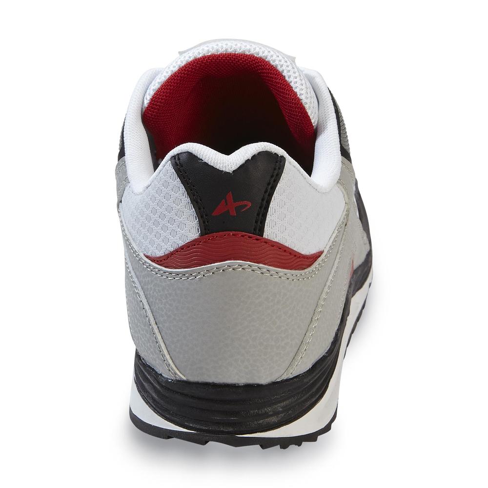 Athletech Men's Bobby Gray/Red/White/Black Athletic Shoe