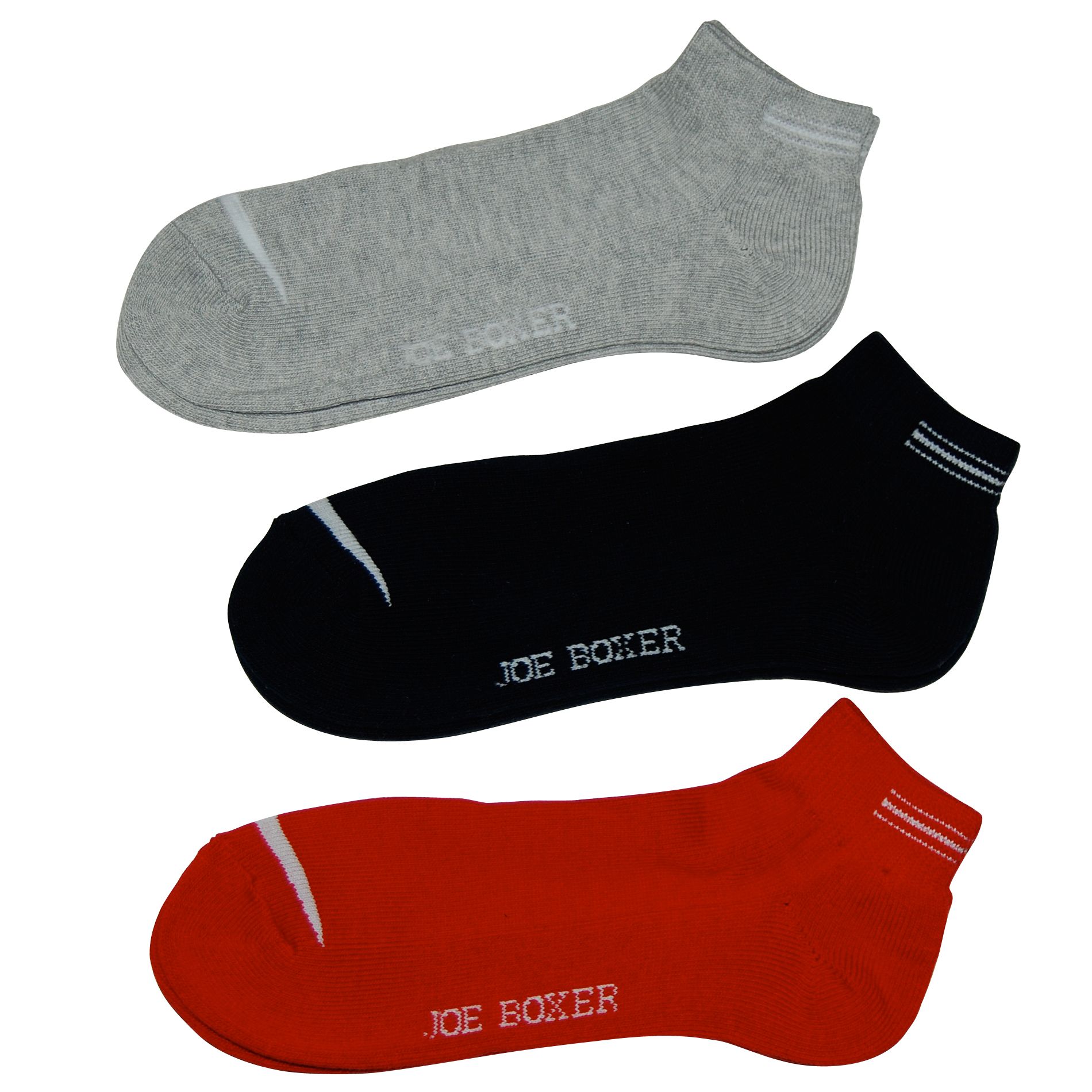 Joe Boxer Men's 3 Pack Quarter Socks