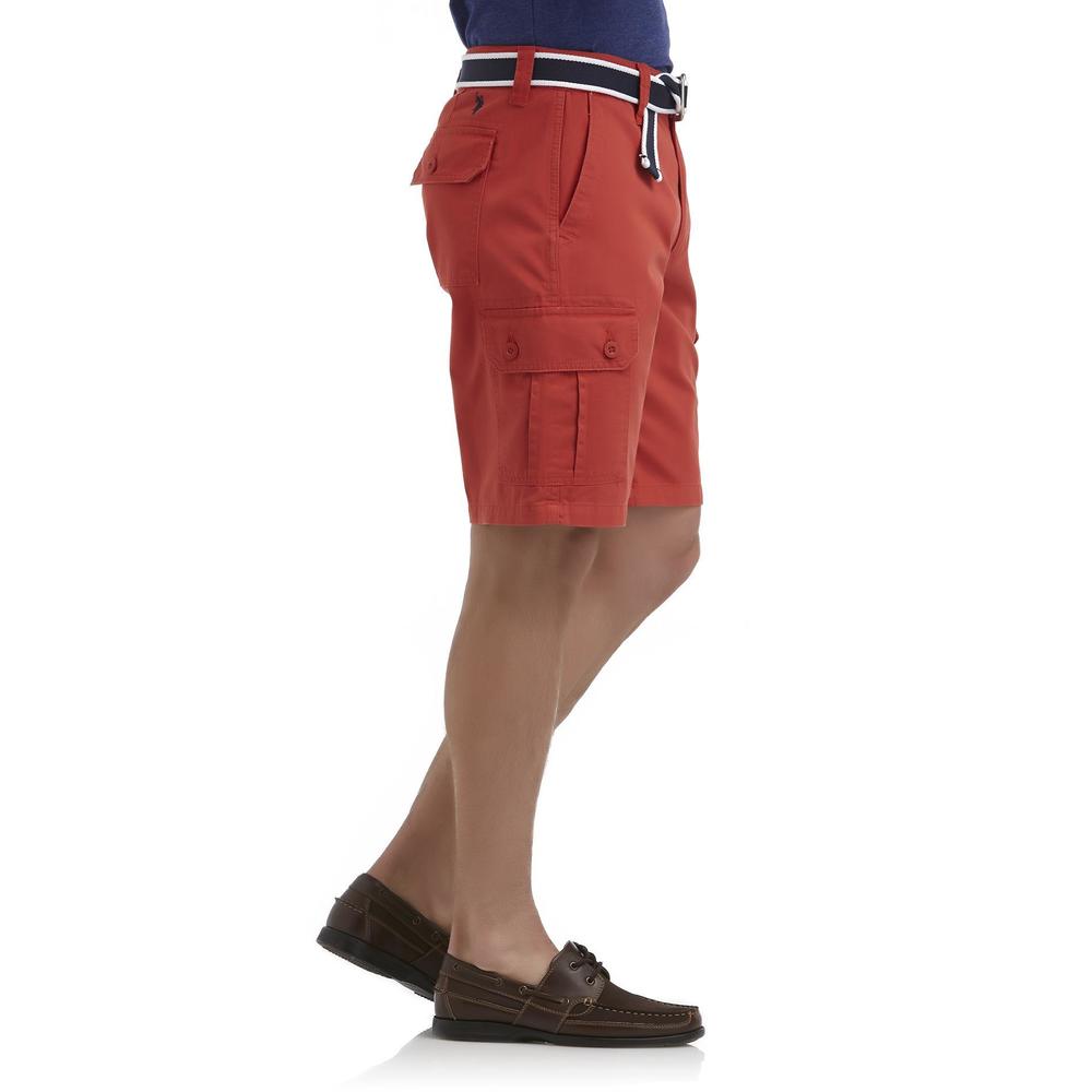 U.S. Polo Assn. Men's Twill Cargo Shorts & Belt