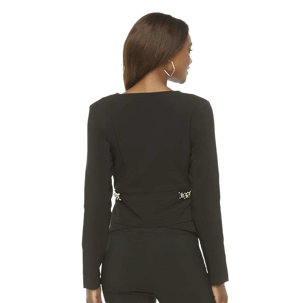 Kardashian Kollection Women's Cropped Peplum Jacket