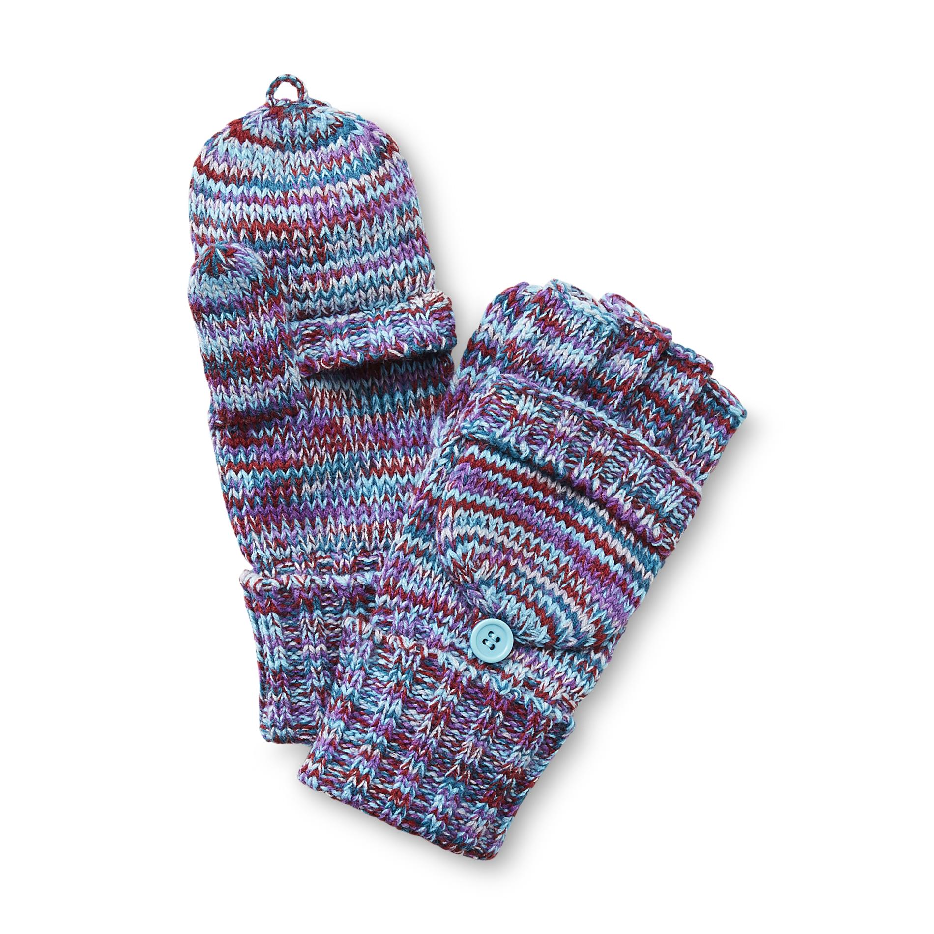Joe Boxer Women's Flip-Top Knit Gloves - Marled