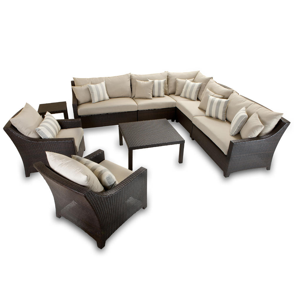 RST Brands Slate™ 9-Piece Corner Sectional Sofa and Club Chairs Set