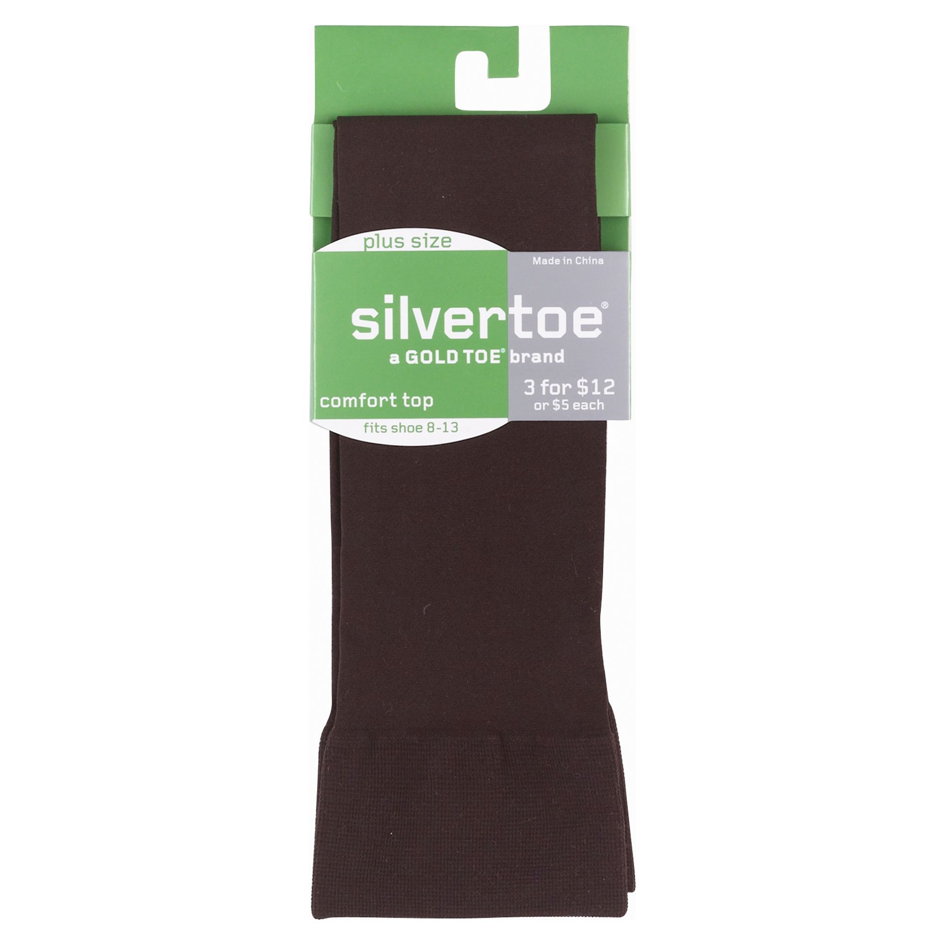 Silvertoe Plus Size Microfiber Opaque Trouser