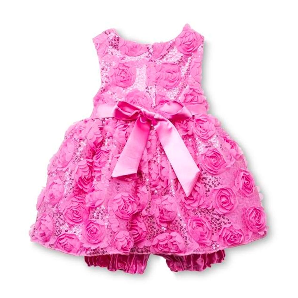 American Princess Infant & Toddler Girl's Occasion Dress & Diaper Cover - Floral