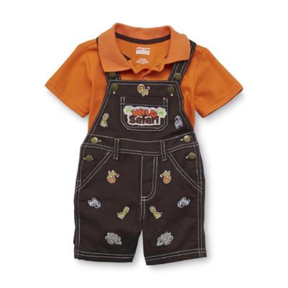 Little Rebels Infant Boy's Polo Shirt & Shortalls - Safari