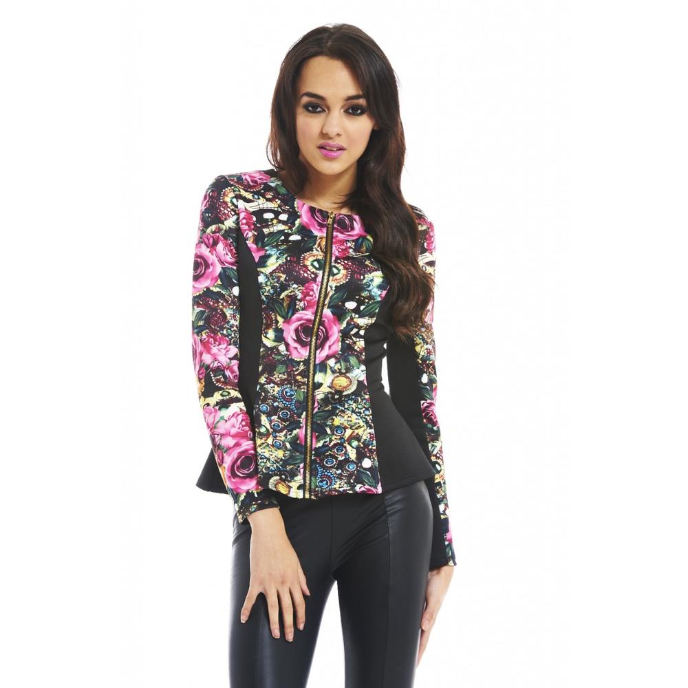 AX Paris Women's Jewel Floral Jacket - Online Exclusive
