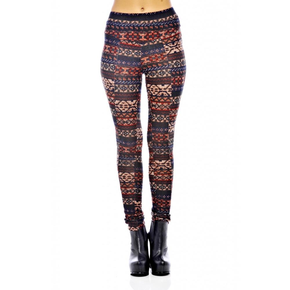 AX Paris Women's Knitted Trousers With Aztec Line Patter - Online Exclusive