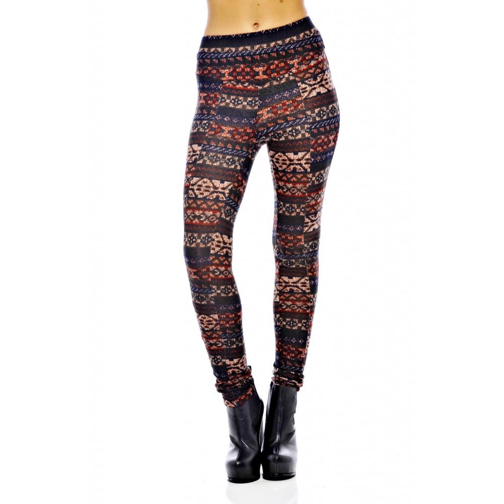 AX Paris Women's Knitted Trousers With Aztec Line Patter - Online Exclusive