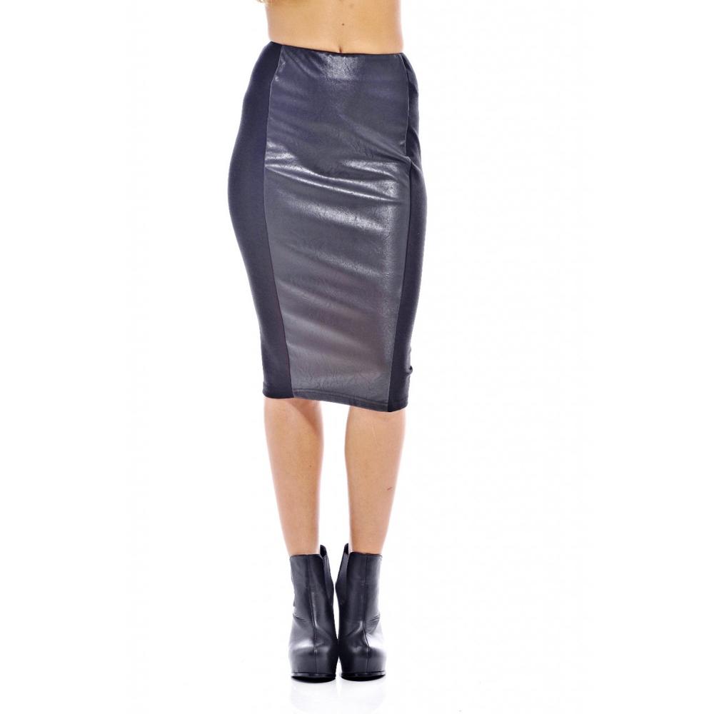AX Paris Women's Faux Leather Pencil Skirt - Online Exclusive