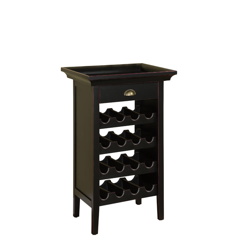 L Powell Black with "Merlot" Rub through Wine Cabinet