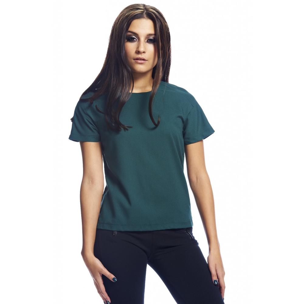 AX Paris Women's Short Sleeve Green Top  - Online Exclusive