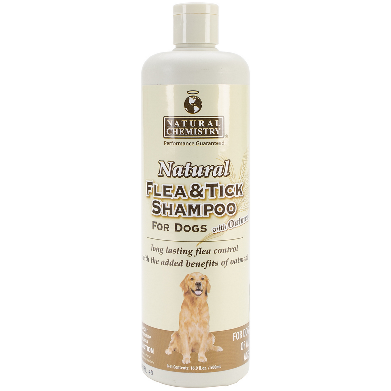 Natural Flea Tick Shampoo W Oatmeal For Dogs 16.9oz