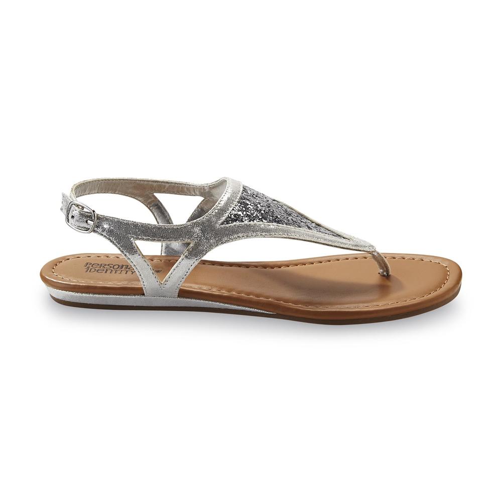Personal Identity Women's Glitz Silver Thong Sandal